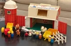 Vintage Fisher-Price 915 Little People Play Family Farm Barn and accessories