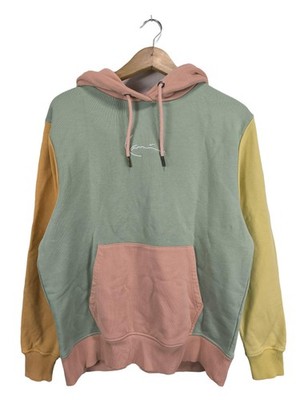 KANI Kapuzensweatshirt Damen Sweat Gr. DE 36 khaki-pink-hellorange Casual-Look