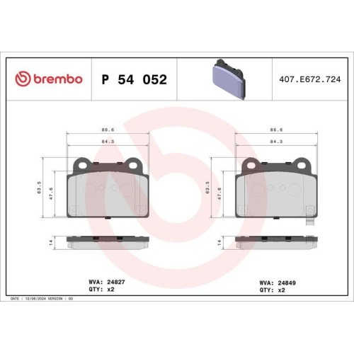 Plaquettes de frein Brembo P54052 Prime Line, la sécurité lors de vos trajets en famille
