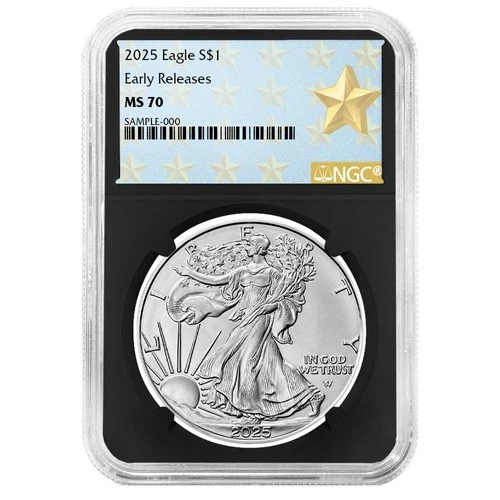 2025 $1 American Silver Eagle NGC MS70 ER West Point Star Label Retro Core