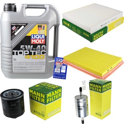 INSPEKTIONSKIT FILTER LIQUI MOLY ÖL 5L 5W-40 für VW Fox 5Z1 5Z3 1.4