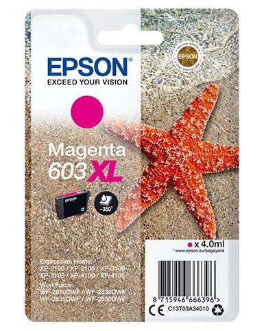 Original Epson 603XL High Capacity Magenta Ink Cartridge (C13T03A34010) - Image 6