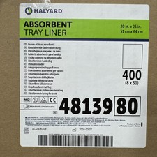 Halyard Sterilization Tray Liners 20x25” Absorbent Sheet MPN: 48139, 400/cs!