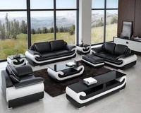 Sofagarnitur 321 Sitzer Wohnlandschaft Modernes Sofa Ledersofa Designer Sofa Neu