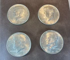 1964 Kennedy Half Dollar Lot of 4 Silver 90% Buy right for collection or bullion