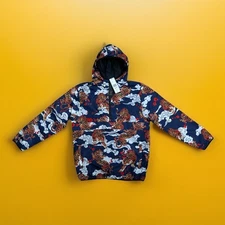 NWT Size Large Reason Brand Anorak Hooded Windbreaker Jacket Tiger Balm Pullover