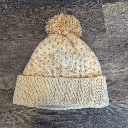 Patagonia Snowbelle Beanie Chunky Knit Wool Blend Pom Pom Women's Winter Hat - Picture 3 of 4