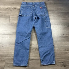 Dickies Carpenter Jeans Mens 30x31 Blue Relaxed Fit Straight Leg Workwear Denim