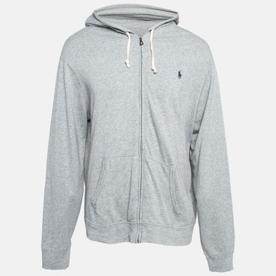 Polo by Ralph Lauren ジップパーカー グレー xsサイズ Polo Ralph Lauren Grey Cotton Knit Spa Terry Zipper Hoodie XL | eBay
