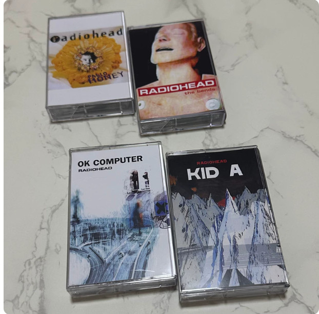 Cassette Tapes: Rock Songs by Radiohead—Brand New, Unopened, 4 Tapes