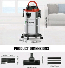 6000W Wet & Dry Vacuum Cleaner Industrial Water and Dirt 3-in-1 Blower Vac 20L