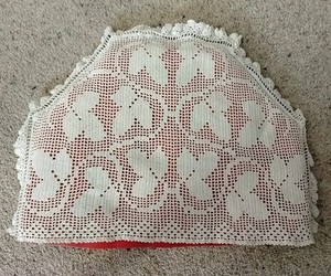 Vintage  crochet tea cosy  padded handmade antique white cotton