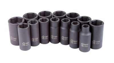 SUNEX TOOLS 3328 3328 3/8-Inch Drive Metric Mid-Depth 3/8 , Black