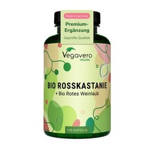 Vegavero Rosskastanien Kapseln 120 Stück - Bio 120 g (1er Pack)