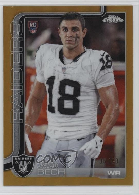 2025 Topps Chrome Rookies Image Variation Gold Refractor 36/50 Jack Bech 1bk5