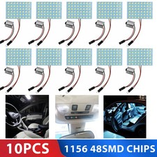 10pcs Super White 48-smd Ba15s 1156 Led Panel Dome Map Interior Light Bulb Lamps