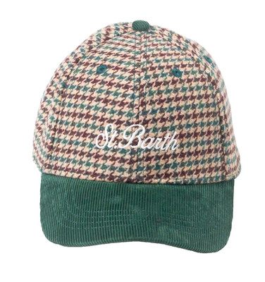 MC2 Saint Barth Houndstooth Baseball Cap Baseball Cap Hat New