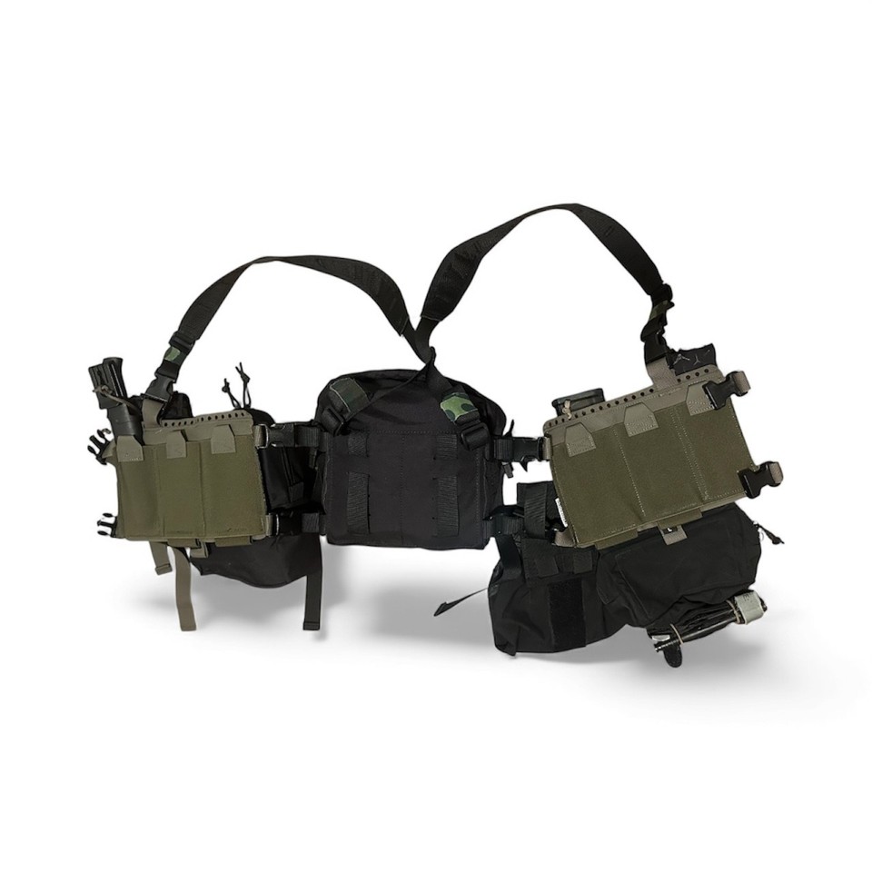 Black spiritus systems 34 alpha chest rig split rig tactical gear lbe ...