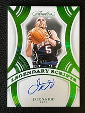 Jason Kidd Nets 2024-25 Panini Flawless Legendary Scripts Emerald Autograph 3/5