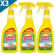 3x DEGREASER SPRAY ALL PURPOSE KITCHEN STAIN REMOVER LIQUID 500ML ELBOW GREASE 7.33 per litre