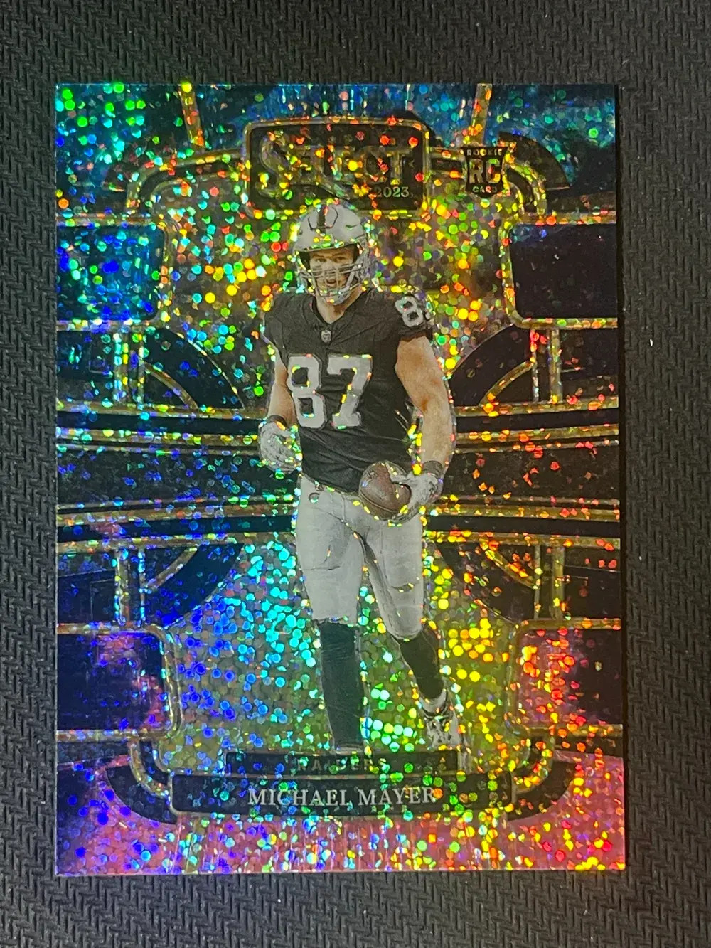 2023 Panini Select Concourse Cosmic SSP Case HIT #57 Michael Mayer RC Raiders JP