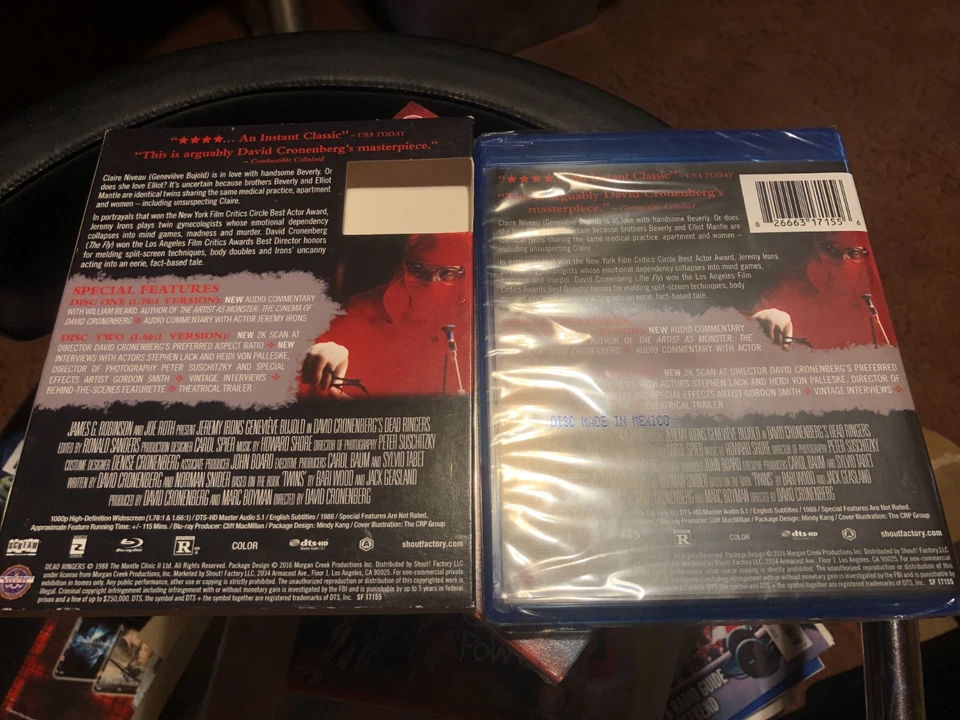 Dead Ringers 2-Disc Blu-ray David Cronenberg Shout Factory Collectors Ed + Slip - Image 2 of 3