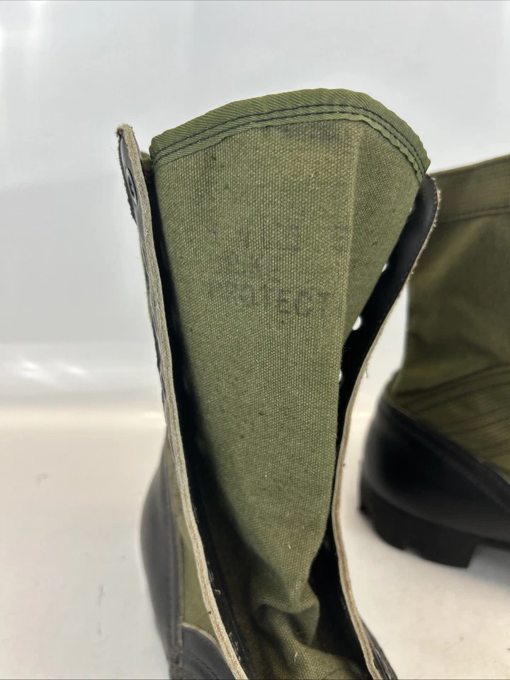 Botas de combate de la era de Vietnam de Estados Unidos Endicott Johnson Corp 5/68 | Talla 8W | Spike Foto 3 de 4