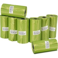 Dog Poop Bags Roll Refill for Dogs and Cats Thick Green Unscented Waste