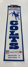 Baltimore Colts NFL Super Bowl V (5) Winning Streak Embroidered Heritage Banner