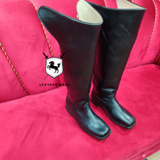 Handmade Leather Cavalry Boots American Civil War Style Long boots No tariff