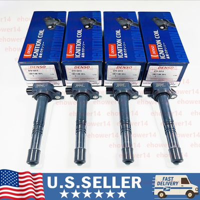 #ad #ad 4Pcs Denso Ignition Coils 673 2313 For Honda Accord CRV Acura 2.4L 30520 R40 007 $89.99