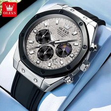 Waterproof Quartz Watch OLEVS Luminous Luxury Business Date Men's Men Strap