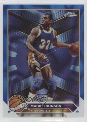 2023-24 Topps Chrome Blue Lava Refractor 15/149 Magic Johnson #97 HOF 0xi8