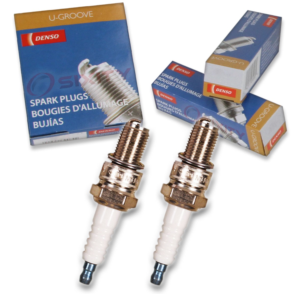 2 pc Denso Standard U-Groove Spark Plug for Ski-Doo Formula 500 1997-1998 hw