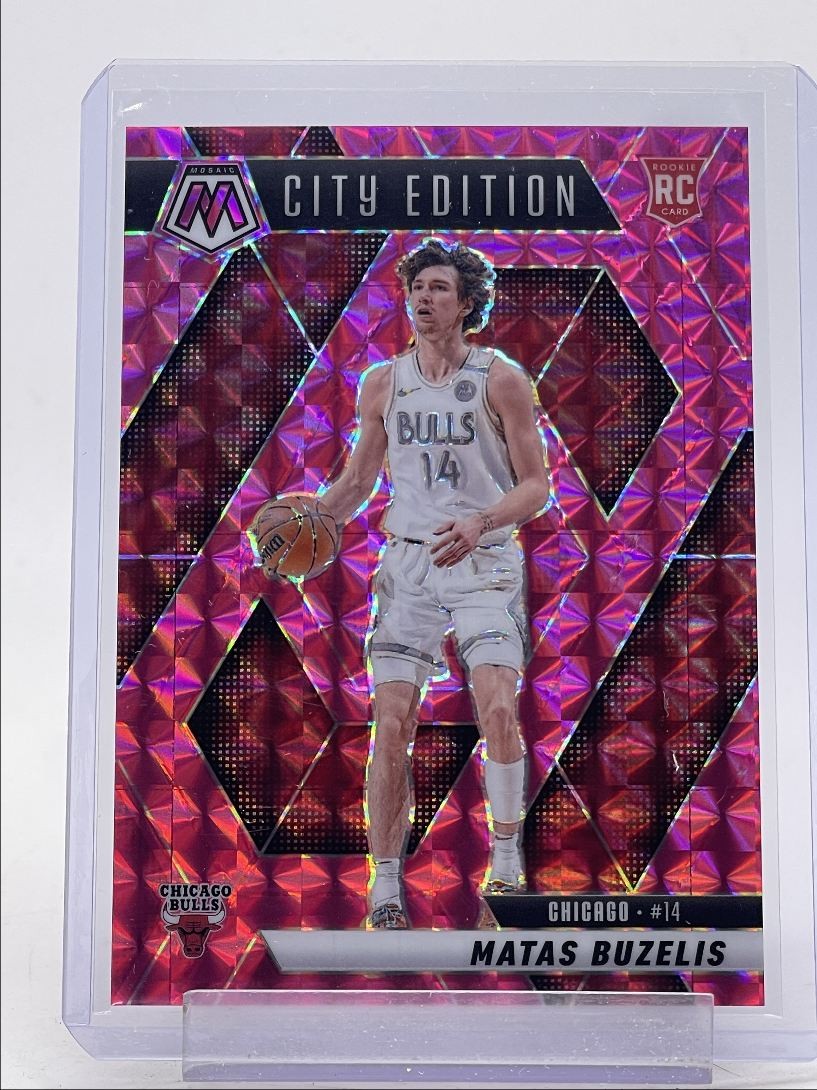 MATAS BUZELIS 2024-25 MOSAIC ROOKIE CITY EDITION PINK PRIZM RC /175 Q5384