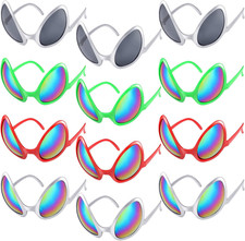 12 Pack Alien Glasses with Lenses Funny Glasses for Alien Costume Accessories Ch
