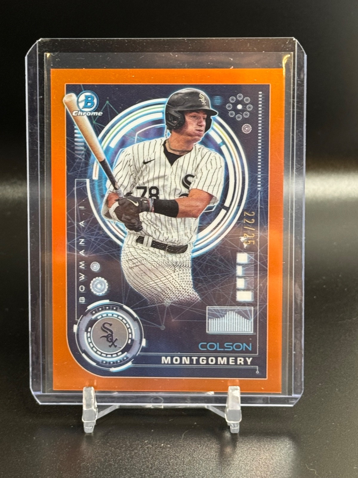 2024 Bowman AI Colson Montgomery Orange Refractor /25