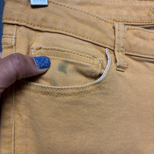 Arizona Jeans Super Skinny Mustard Stretchy Comfy Casual Skater Juniors 11 Artsy - Picture 4 of 14
