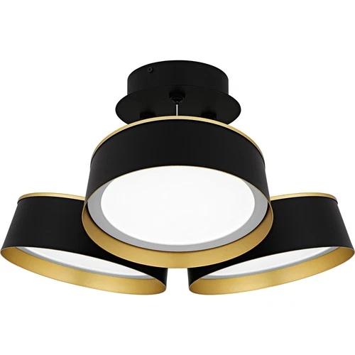 Quoizel BYS1719 Byrnes 19"W LED Semi-Flush Ceiling Fixture - Black - Picture 5 of 7