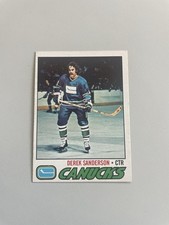 1977/78 OPC Hockey Derek Sanderson Card # 46 In Very Good Condition