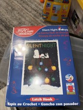 "NEW" Vintage - J  P Coats Latch Hook - "Silent Night Snoopy" - Kit  25074