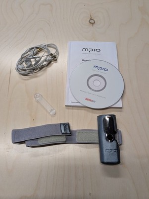 Vintage MPIO FY200 MP3 Player Arm Band Case, Earbuds, CD Lot Of Accessories