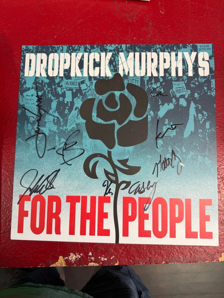 DROPKICK MURPHYS / FOR THE PEOPLE (JADE GREEN VINYL/2LP) WITH SIGNED INSERT/FLAT - Image 2 of 2