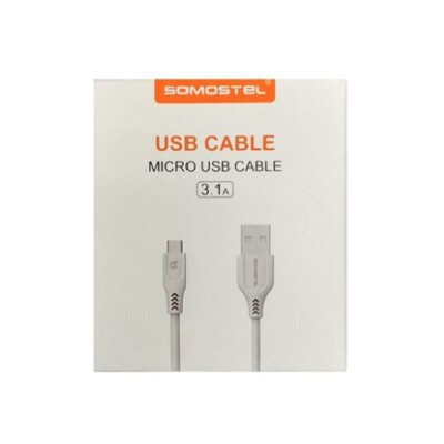 NEW  4FT 3.1A Micro USB Data Charging Cable WHITE for Samsung S6, S7, S7 Edge