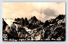 Postcard RPPC California Lone Pine CA Mt Whitney 1940s DuPont Defender Unposted
