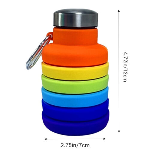 Foldable Reusable Travel Silicone Special Collapsible Water Bottle Leak-proof - Picture 6 of 13