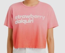  120 Mother Women's Pink The Short Sleeve Slouch Crewneck T-Shirt Top Size M