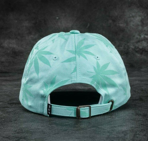 Huf worldwide Skate shoes cap Dad 6 Panel hat 420 Triple Triangle Mint Plantlife - Picture 2 of 3