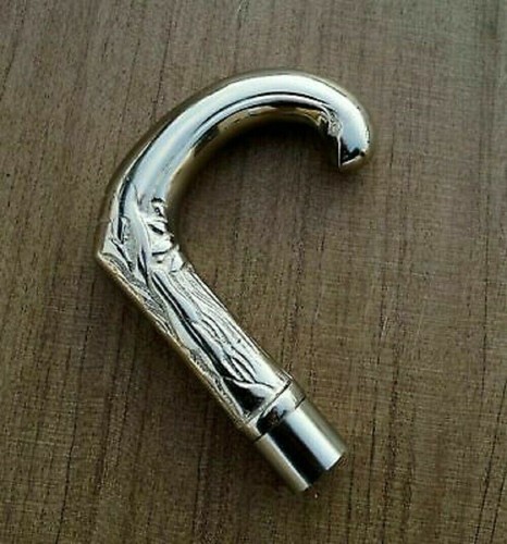 Handmade Brass Handle Designer Victorian Silver For Walking Stick Cane Gift item