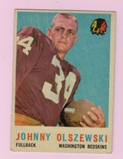 1959 Topps Johnny Olszewski #115 Washington Redskins  (E5)